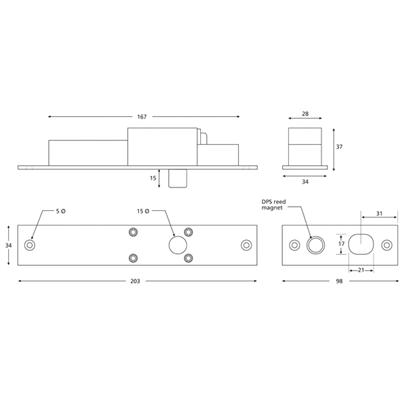 Alpro EB1001 Solenoid Electric Bolt Lock Instructions Side--electriclock.net