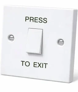 Press to Exit Plastic Switches Single Gang or Narrow Style