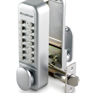 Securefast SBL365.S Easy Code Push Button Mechanical Digital Lock with Lever, Passage Mode & Tubular Latch-electriclock.net